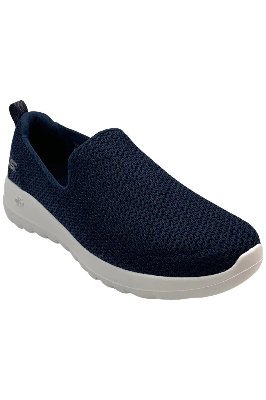 Skechers Navy Mesh Slip-On Athletic Sneaker with White Sole